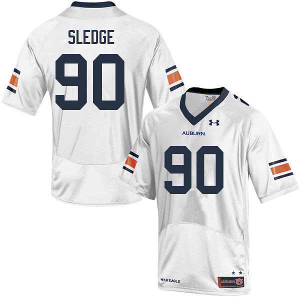 Men's Auburn Tigers #90 Enyce Sledge White 2022 College Stitched Football Jersey
